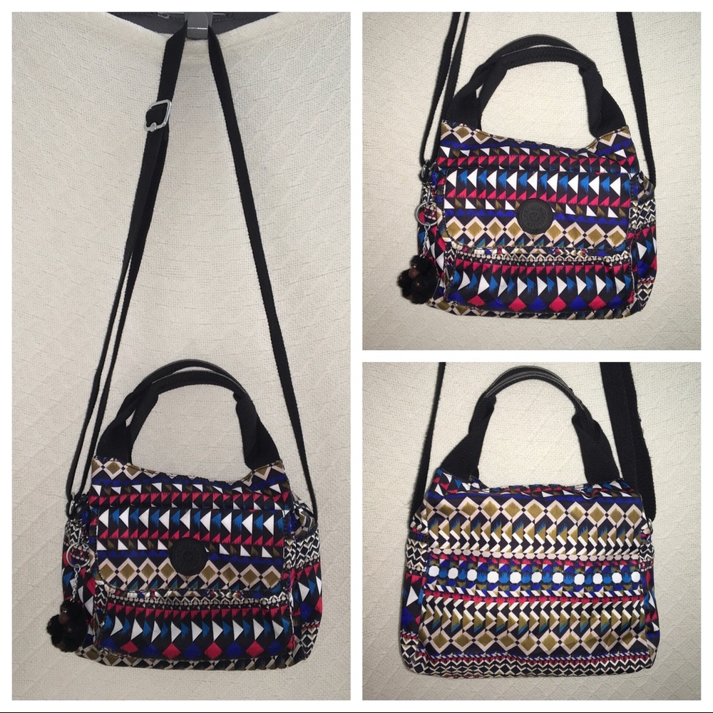 Kipling Crossbody Fairfax Nordic Journey Handbag Geometric Purse Monkey